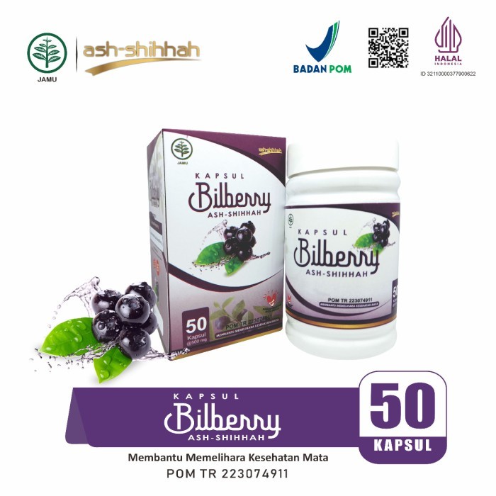kapsul Ekstrak Bilberry Herbal Kesehatan Mata - Herbal Mata kelelahan - vitamin syaraf mata