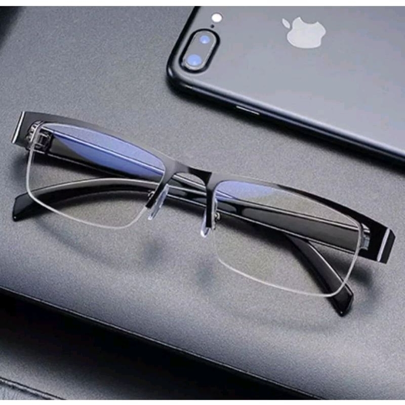 Kacamata Minus Rabun Jauh Frame Model Gantung Half Frame