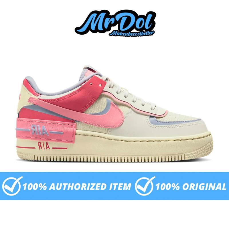 Nike Air Force 1 Shadow Sea Coral Indigo Haze - 100% ORIGINAL RESMI