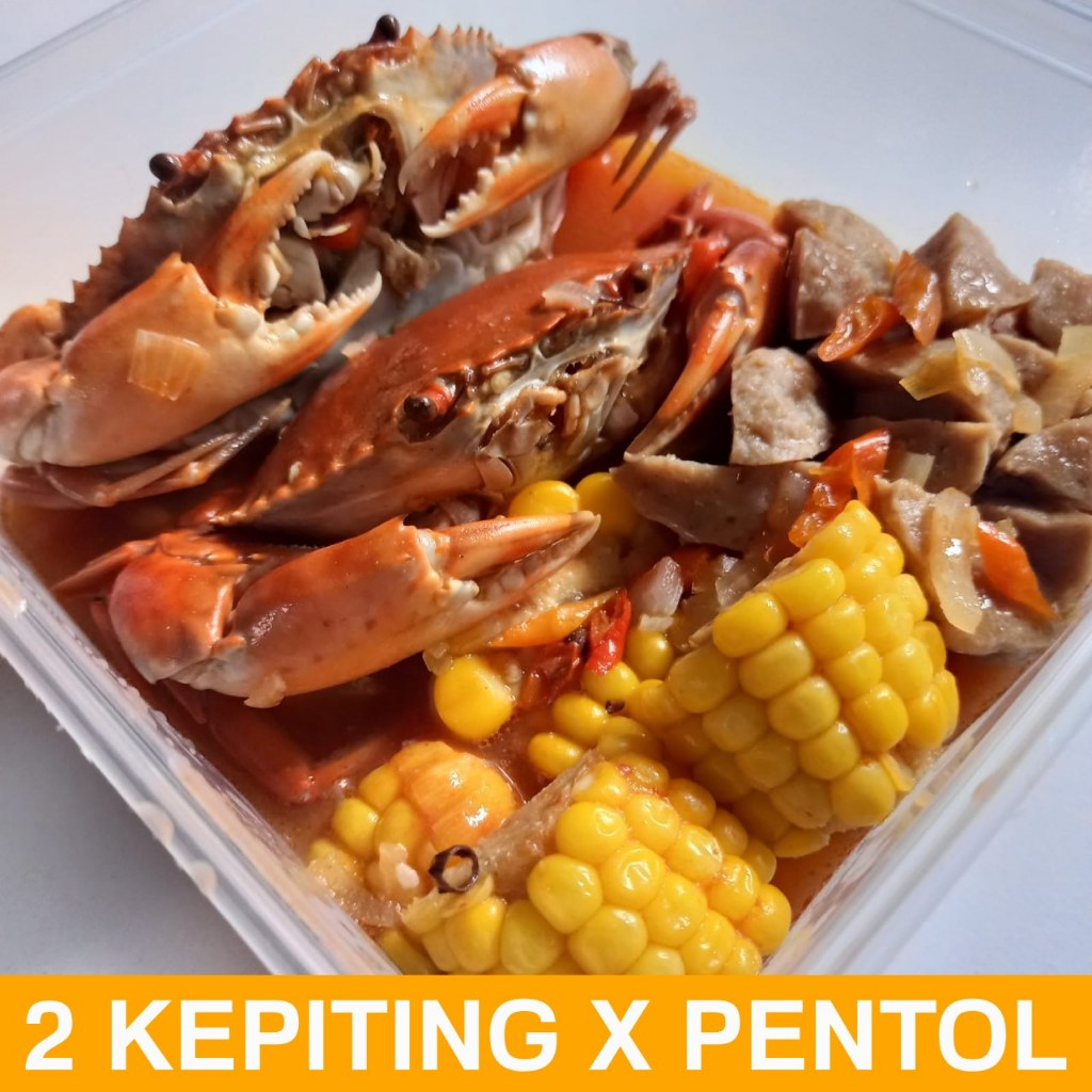 

Nasi + 2 Kepiting Mix Pentol Asam Manis Special - Arviansyah Seafood Surabaya