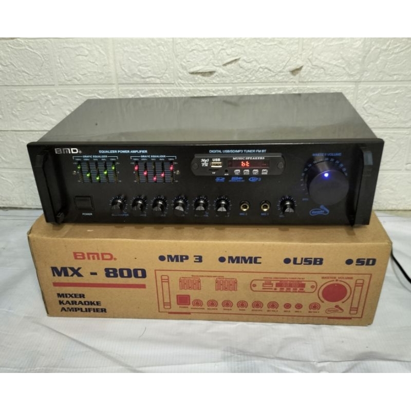 Amplifier extra subwofer dan equaliser BMD MX-800