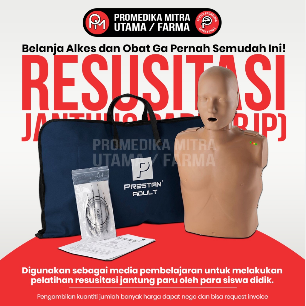 Resusitasi Jantung Paru (RJP) Dewasa PRESTAN | Manekin | Alat Peraga CPR