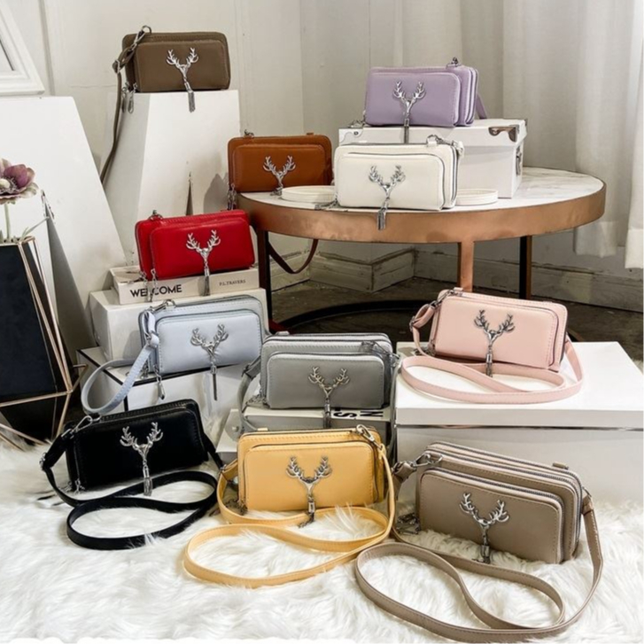 MARDIBAG IMPORT - JT28765 Tas Fashion Hp Wanita Impor Tas Slempang Mini Cewek Tali Rantai LT1659