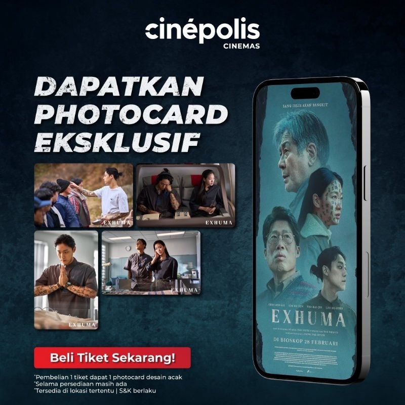 PHOTOCARD EKSKLUSIF EXHUMA OFFICIAL CINEPOLIS
