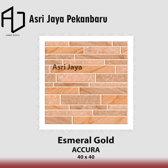 Keramik Dinding Kasar Mulia Accura 40x40 Esmeralda Gold KW 1