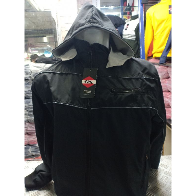 Jaket anti air  Hujan Waterproof Pria Parasut Taslan
