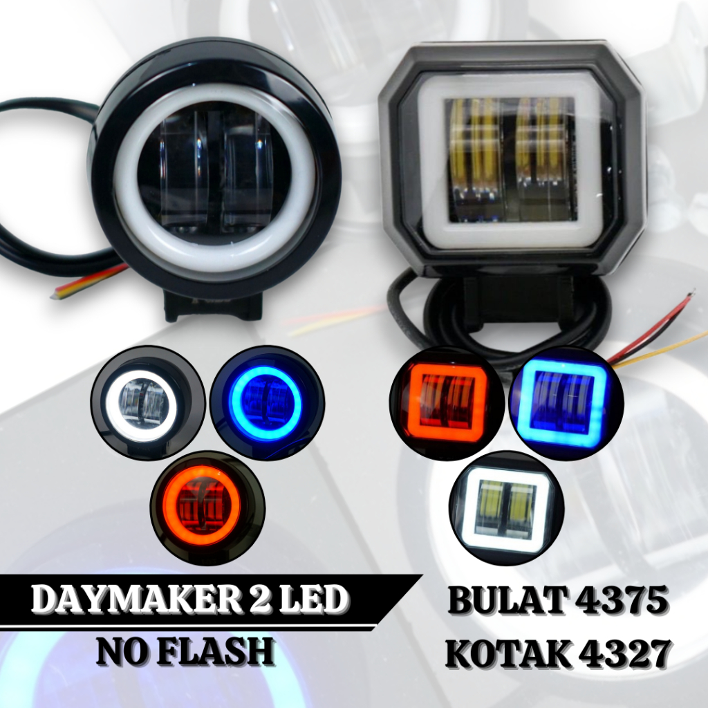 Lampu Daymaker 2 Mata Xcase Daymaker No Flash 2 Led Universal Motor Mobil