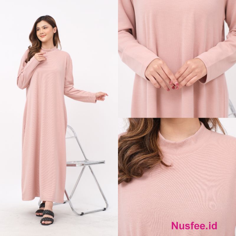 Inner dress knit import premium - gamis knit import