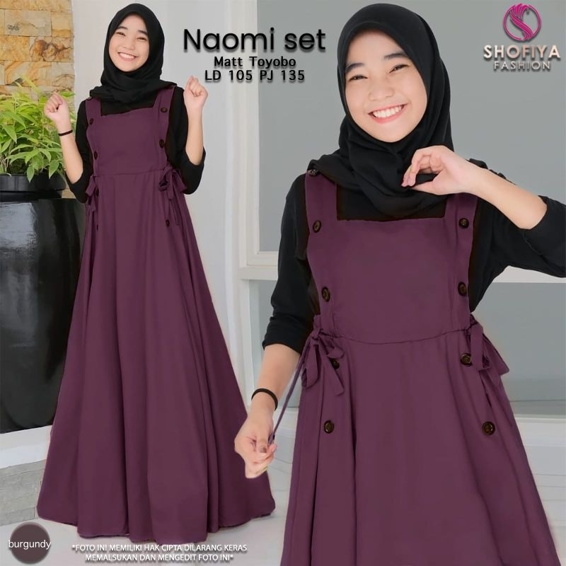 Shofiya Fashion Setelan Wanita Kekinian One Set Muslim Wanita Outfit Kondangan Toyobo Premium Inner 