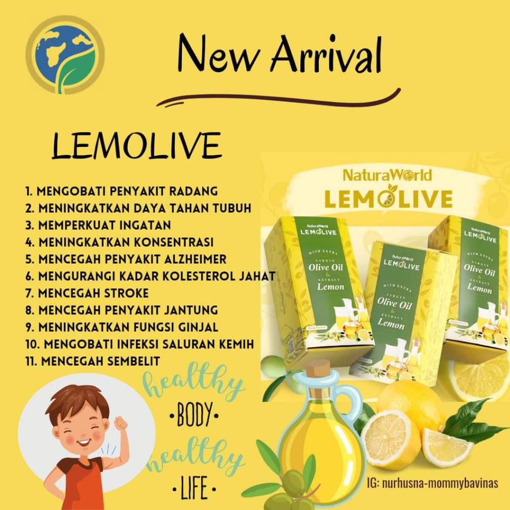 LEMOLIVE NATURAWORLD obat infeksi saluran kemih pria wanita obat radang tenggorokan anak dewasa ampu