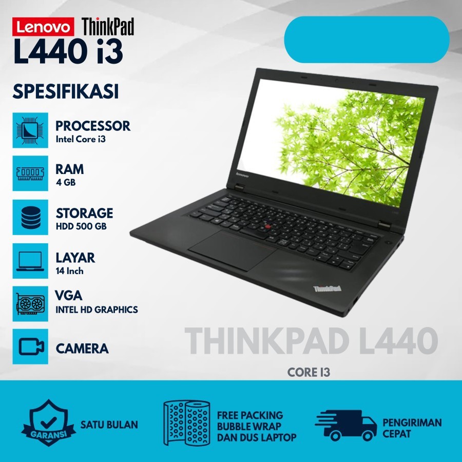 Laptop Bekas Lenovo Thinkpad L440 Core i3 Gen 4