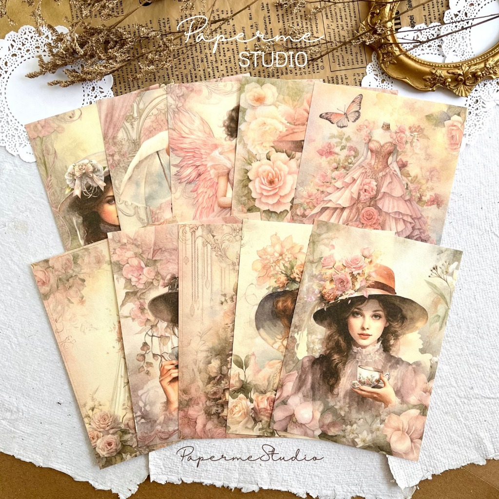 

PAPER DECO - girl garden flowers lady in garden journal dekorasi buku hias aesthetic cute fairy by Papermestudio