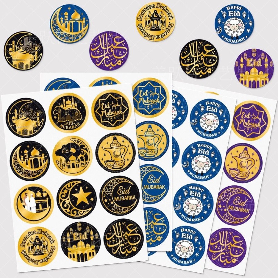 

DY PACK STIKER TOPLES LEBARAN 4 CM STICKER IDUL FITRI EID MUBARAK RAMADAN