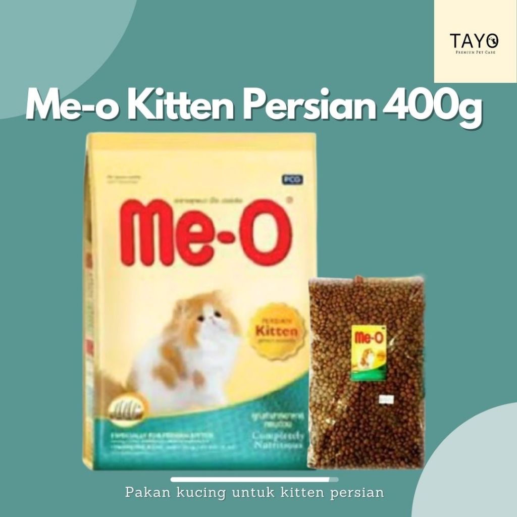 MeO Kitten Persian 400g MeO Persian Kitten Repack 400g Dry Food Kucing Makanan Kucing Bagus Untuk Kucing Persia Anak Kucing Persia