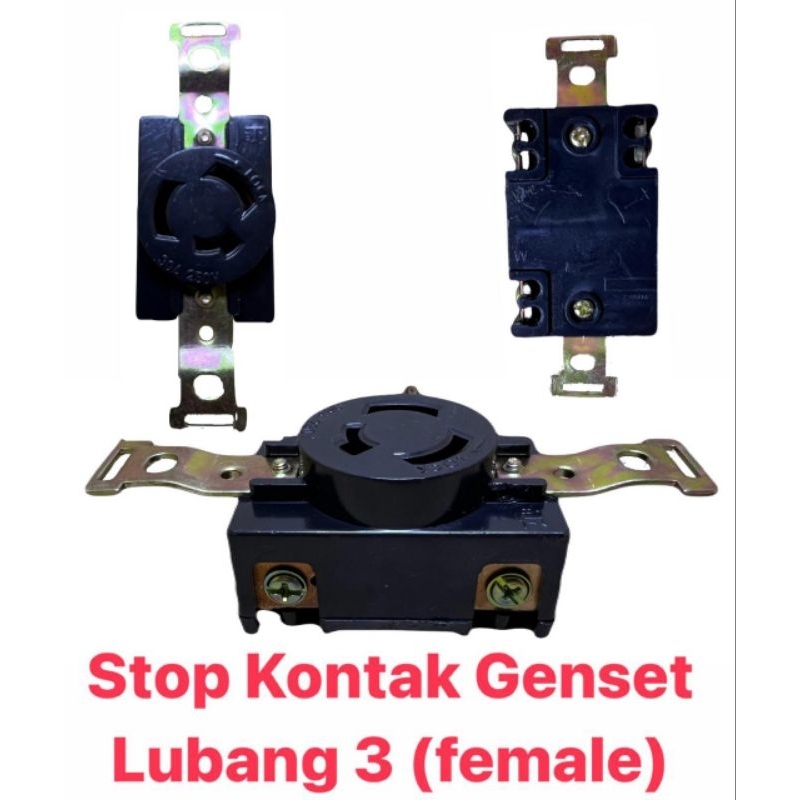 Colokan BULAT Female Genset kaki 3 bulat stop kontak genset
