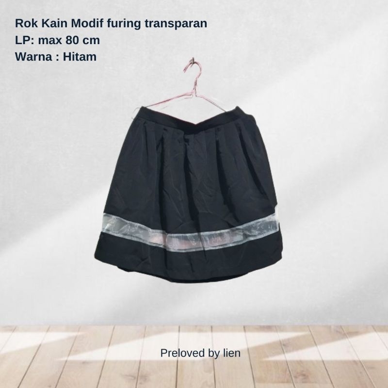 Rok Pesta Kain Hitam Mekar Modifikasi transparan