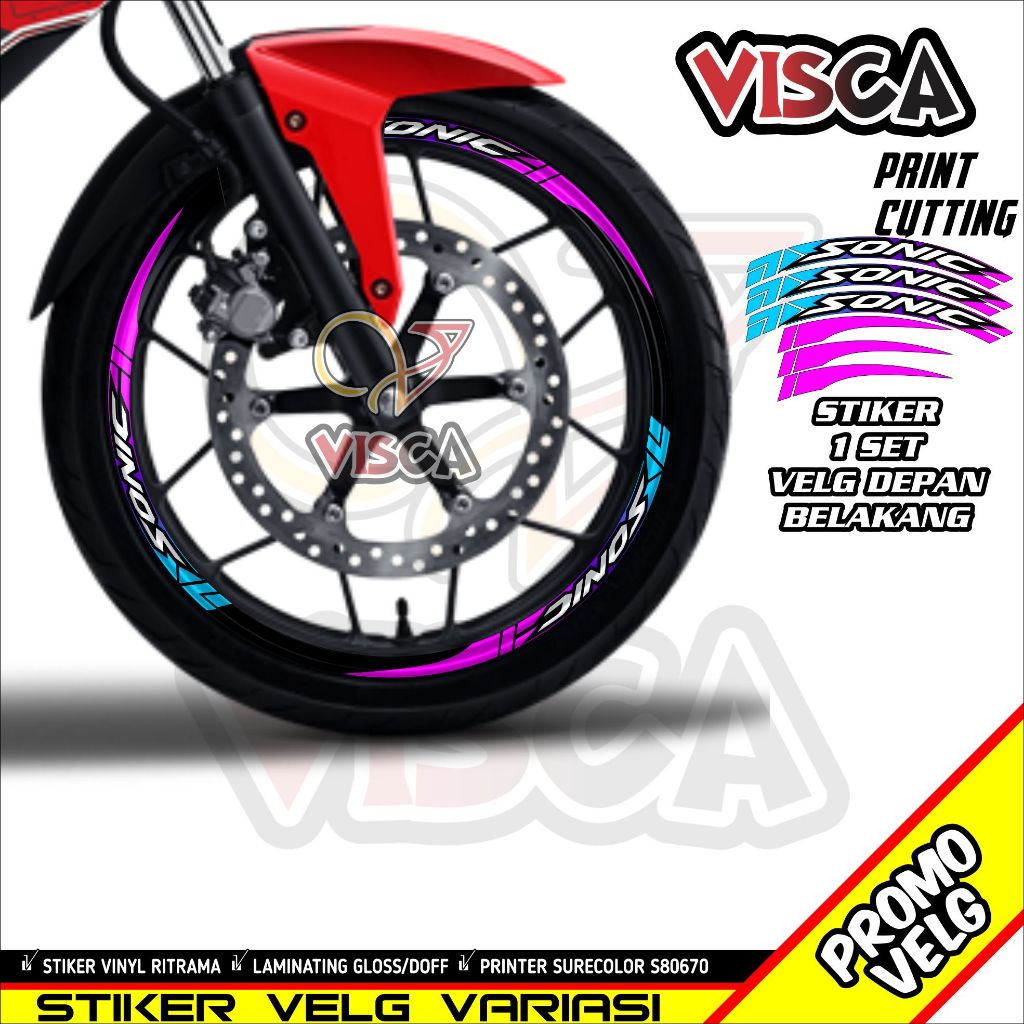 Stiker Velg List Velg Motor Stiker Velg Sonic Motif Bunglon 2