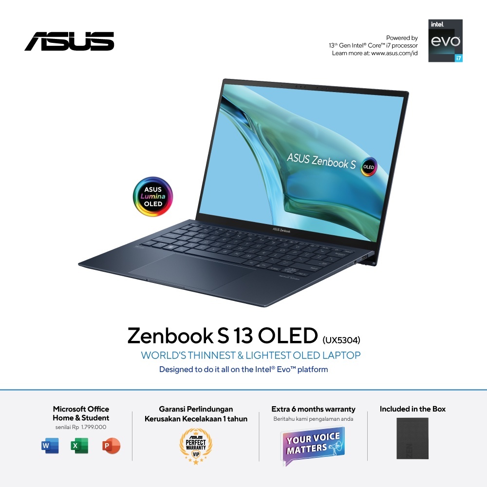 ASUS Zenbook S 13 OLED UX5304VA-OLEDS712 Ponder Blue