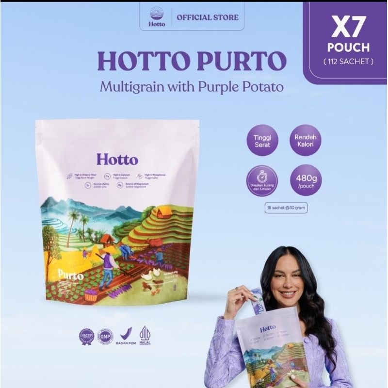 

HOTTO PURTO With Purple Potato 7 Pouch isi 112 Sachet.