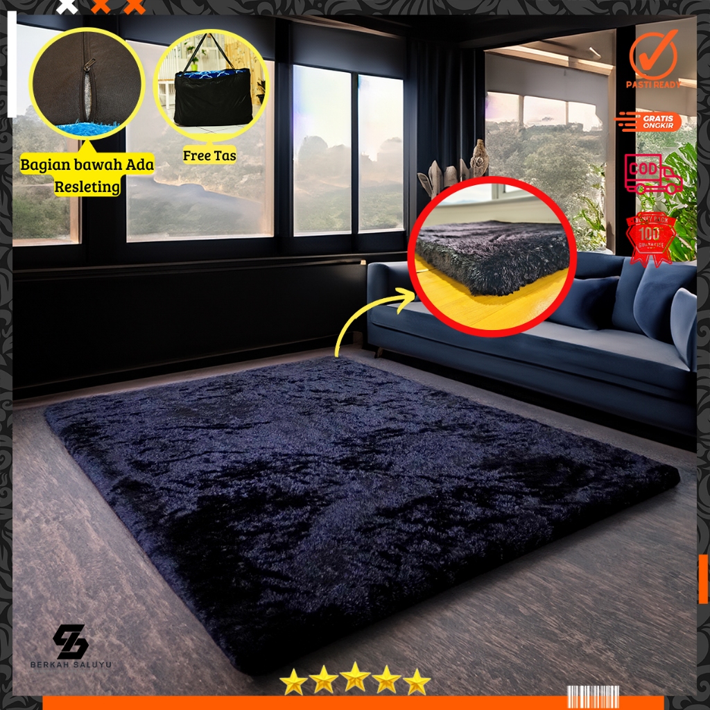 Karpet bulu Rasfur Panjang 150cm Lebar 90cm Tebal 3,5cm karpet lantai | kasur lantai | surpet | SPK
