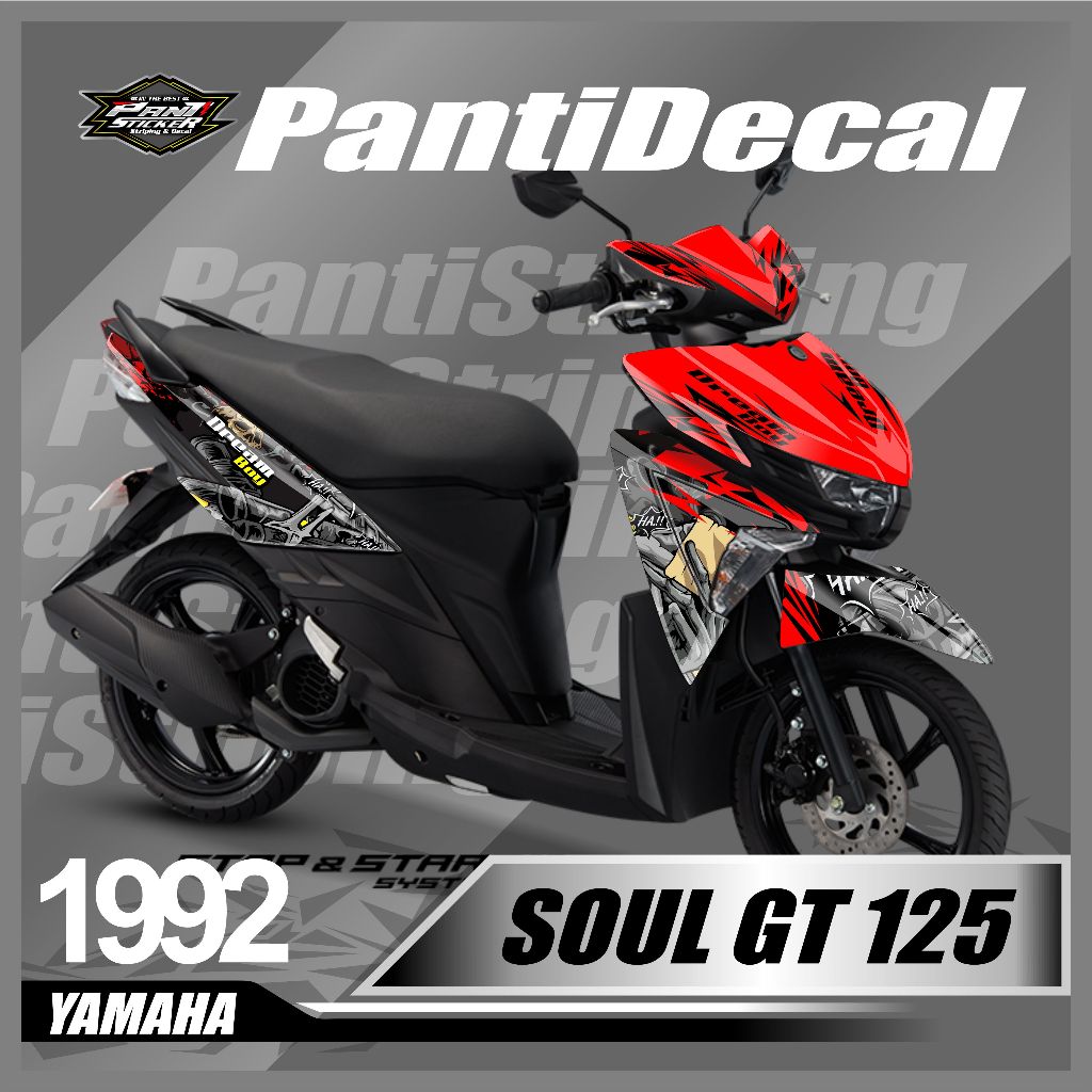 Sticker Decal Motor Yamaha Mio Soul GT 125 Fullbody Desain Terbaru- skotlet motor mio soul gt 125 Al