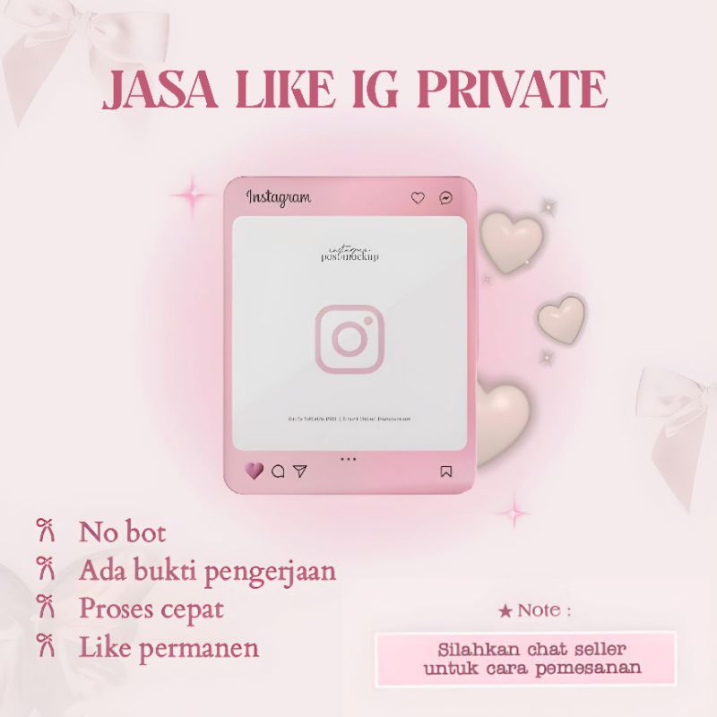 Jasa like IG private | Vote ig private | Jasa like tiktok private | Jasa like komen Instagram privat