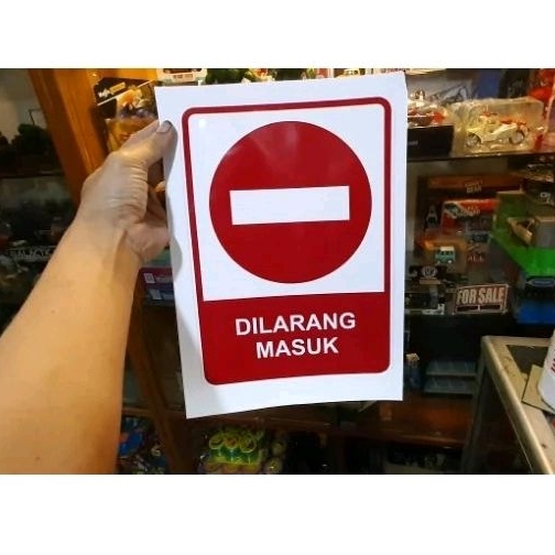 Stiker dinding Rambu lalulintas dilarang masuk stiker hiasan