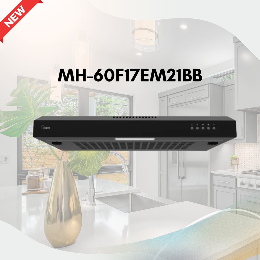 Midea MH-60F17EM21BB Cooker Hood - Penghisap Asap Dapur Slim