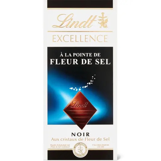 

SWISS Import Lindt Excellence · Dark, dengan Bunga Garam