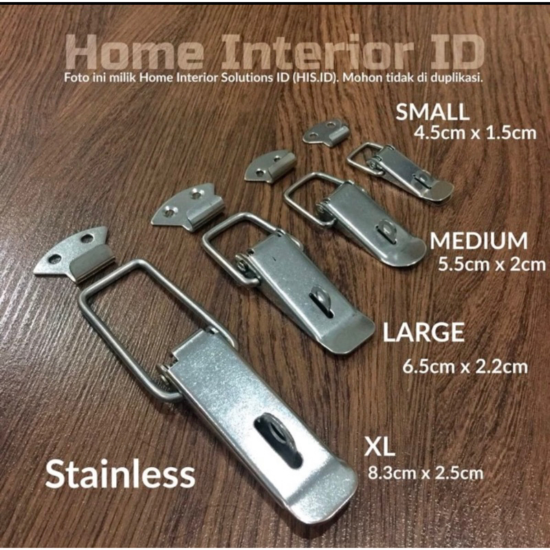 Overval Koper Stainless Medium - Grendel Koper - Tarikan Peti Kait