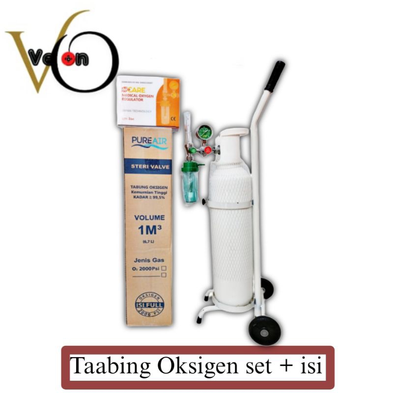 Tabung Oksigen 1m3 set/Tabung Oksigen lengkap siap pakai/tabung oksigen