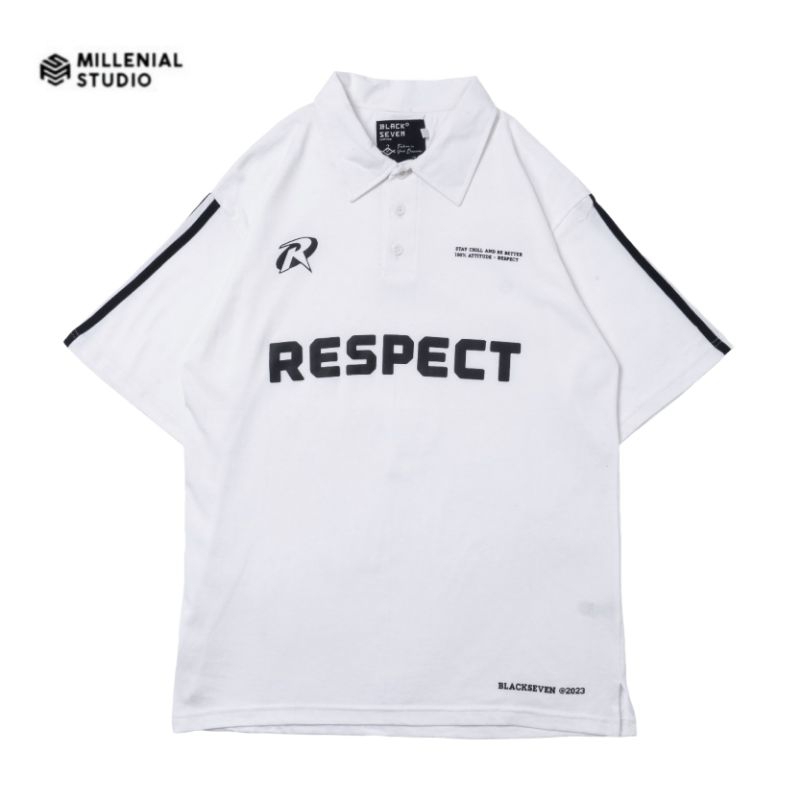 POLO SHIRT OVERSIZE RUGBY VINTAGE | KAOS KERAH RESPECT WHITE | LACOSTE PIQUE  KAOS PRIA WANITA