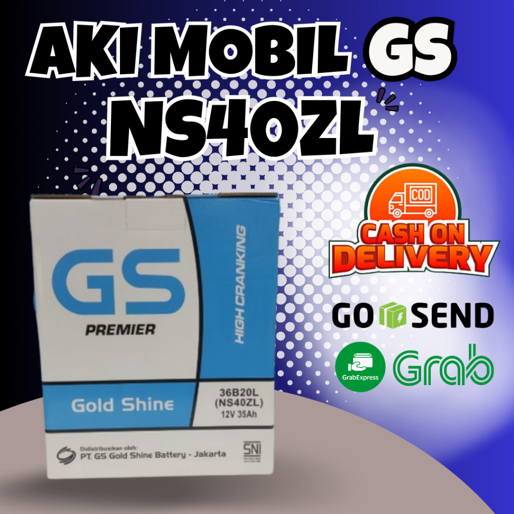 Aki Mobil Suzuki Karimun Estilo NS40ZL(36B20L) Aki Basah GS GOLDSHINE