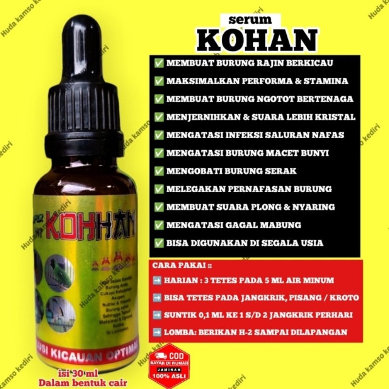 KOHAN + SERUM KOHAN + VIT KOHAN + DOPING KOHAN + DOPING MURAI + DOPING CUCAK IJO + VITAMIN BURUNG + 