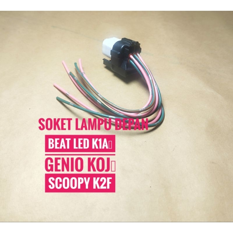 soket lampu depan Beat LED Scoopy genio