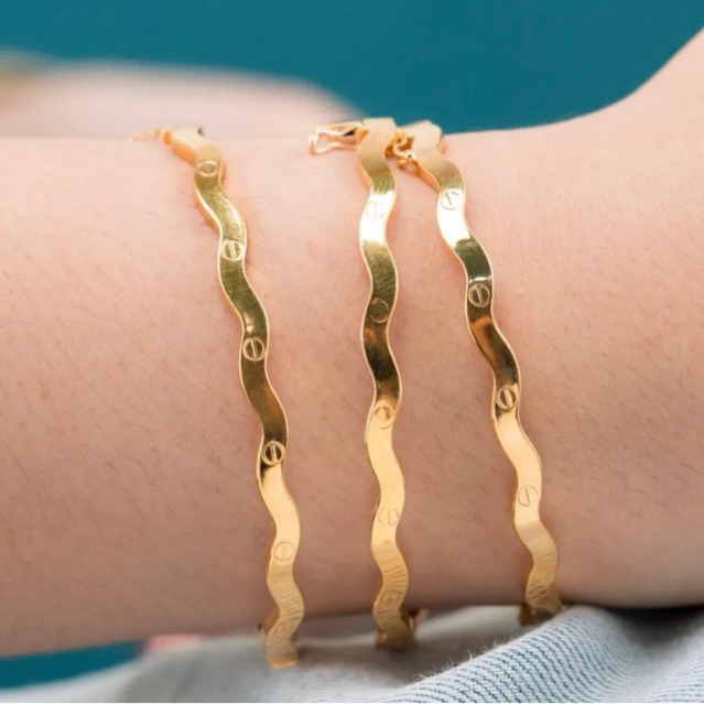 Gelang Emas Gelombang Limited Edition‼️Emas Kadar 375