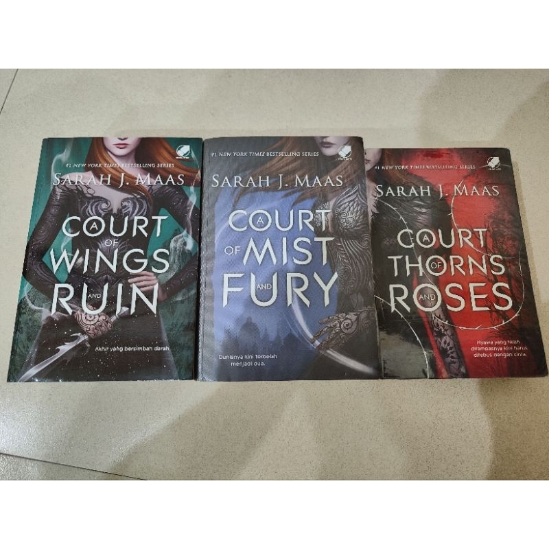 Novel Ori original set seri acotar 1 2 a court of thorns and roses a court of mist and fury a court 