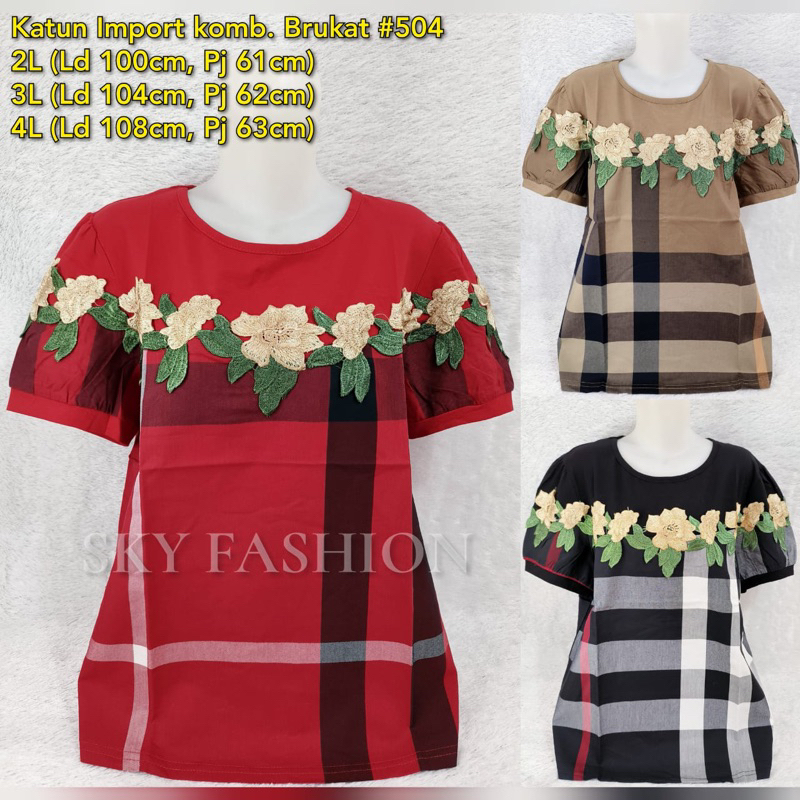 BLOUSE BRUKAT IMPORT/ ATASAN WANITA BRUKAT IMPORT