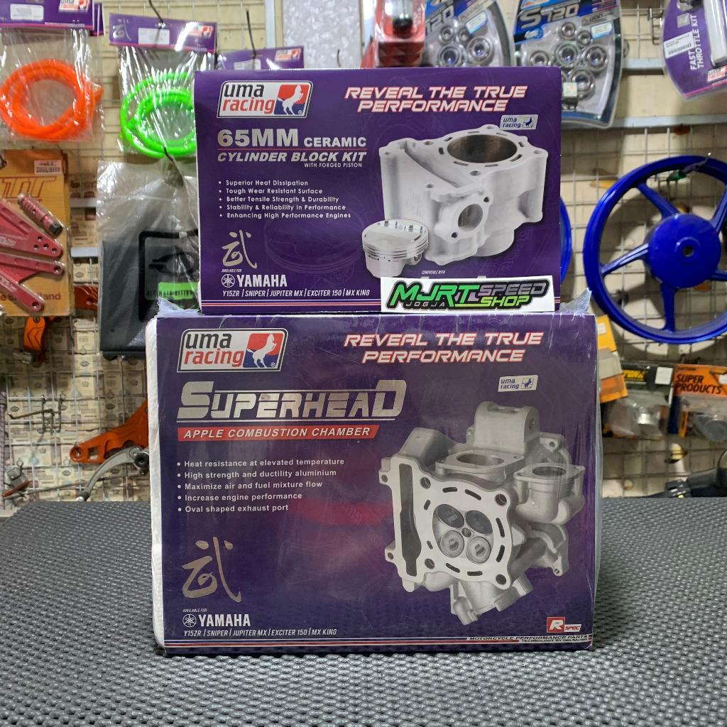 PAKET BLOK UMA RACING MX KING 62MM / 65MM DAN SUPERHEAD 25/22 / 23/20