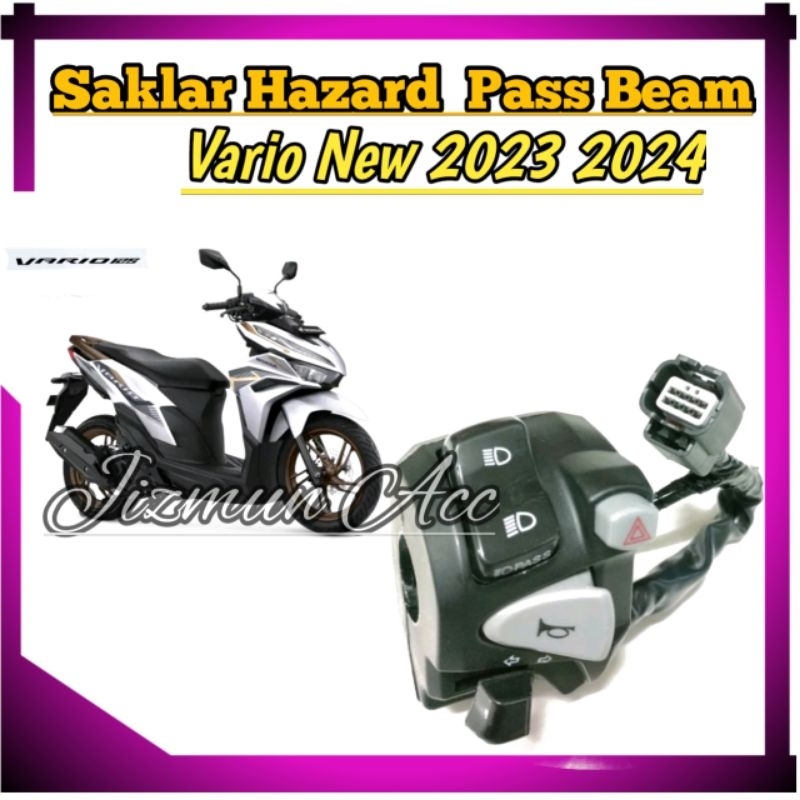 SAKLAR DOMINO PASS BIMM HAZARD PNP VARIO 125 150 NEW LED SMARTKEY 2018 2019 2020 2021 2022 2023 2024