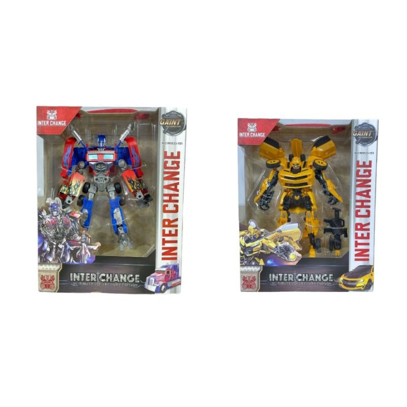 Mainan robot Transformers Inter change Optimus Prime Bumblebee