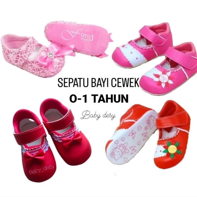 SEPATU BAYI 0-1TAHUN PEREMPUAN / MODEL FLATSHOES / SEPATU BAYI LUCU