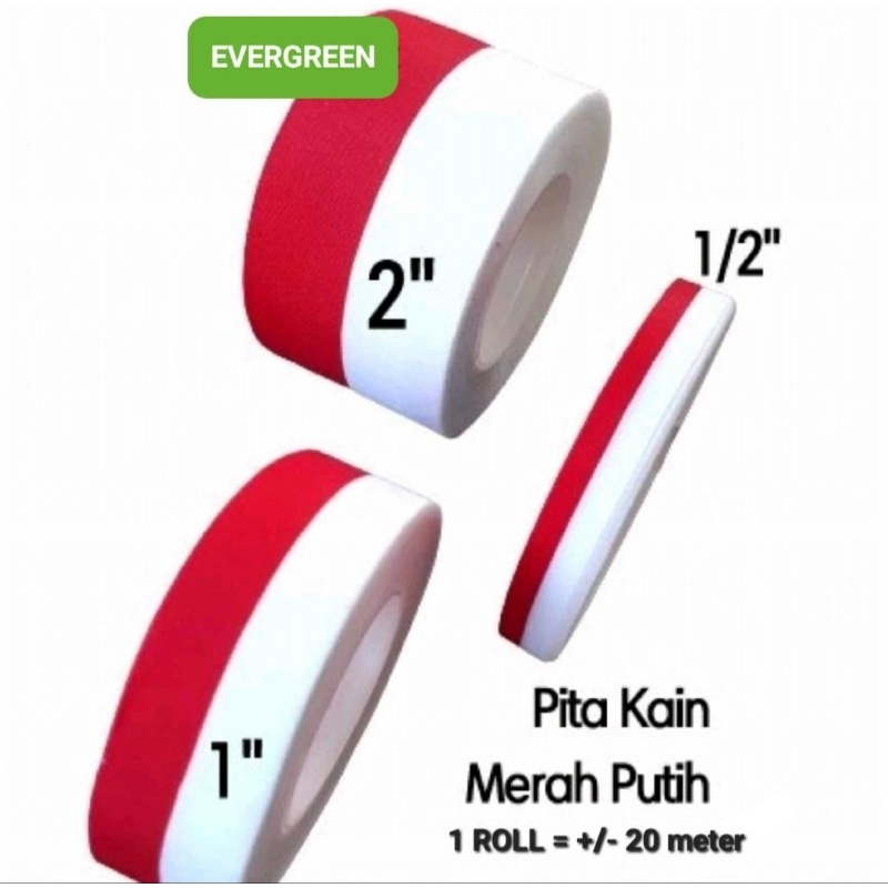 

ROLL Pita Merah Putih | Pita Bendera Pita Satin Merah Putih Pita Kain Merah Putih