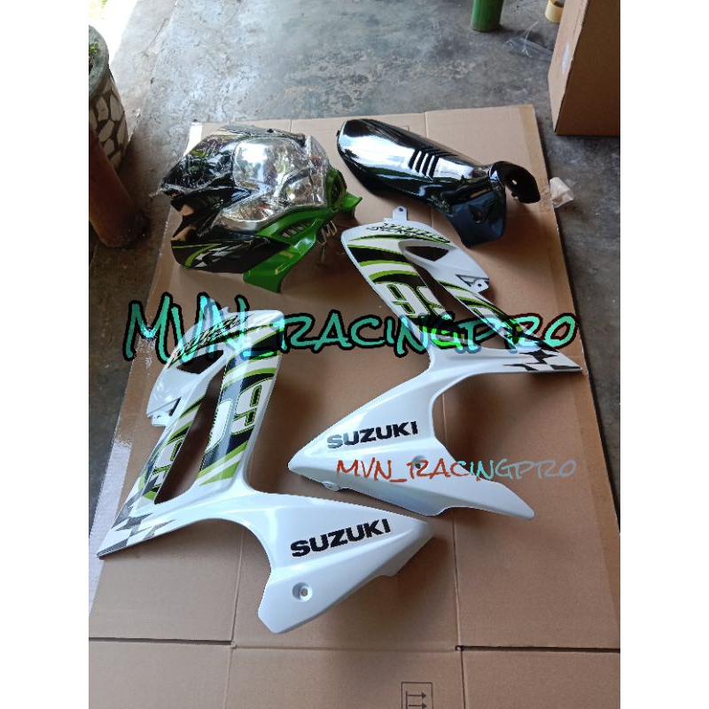 Paket cover sayap + kepala set + legcil plus sticker SUZUKI SATRIA F FU LAMA NEW BARONG 2013 berkual