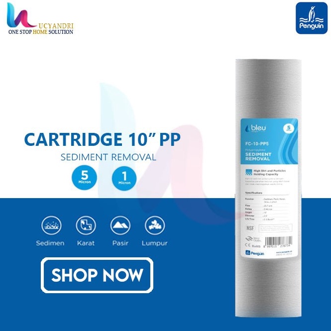 Spesial Cartridge Saringan Air  Filter Air Penguin PP Sedimen 1 FC 1 PP