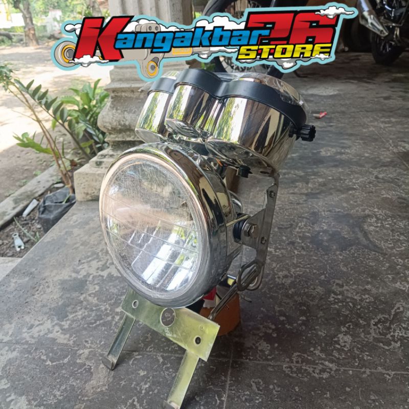 PAKET LAMPU NINJA SS SET SPIDO REFLEKTOR LAMPU DEPAN SET NINJA SS SPIDO LAMPU BREKET KUPINGAN PNP NI