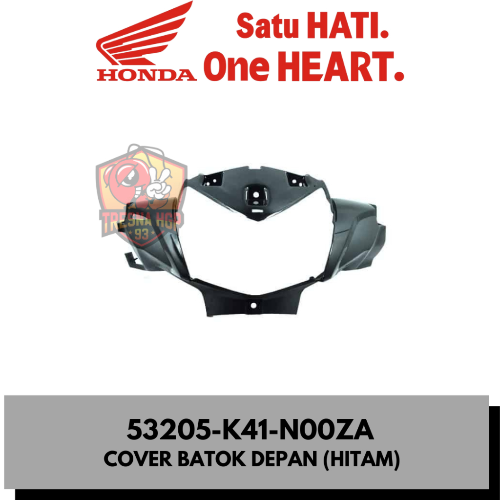 53205-K41-N00ZA BATOK DEPAN HITAM NEW SUPRA X 125 FI ORIGINAL | COVER HANDLE FR 53205K41N00ZA