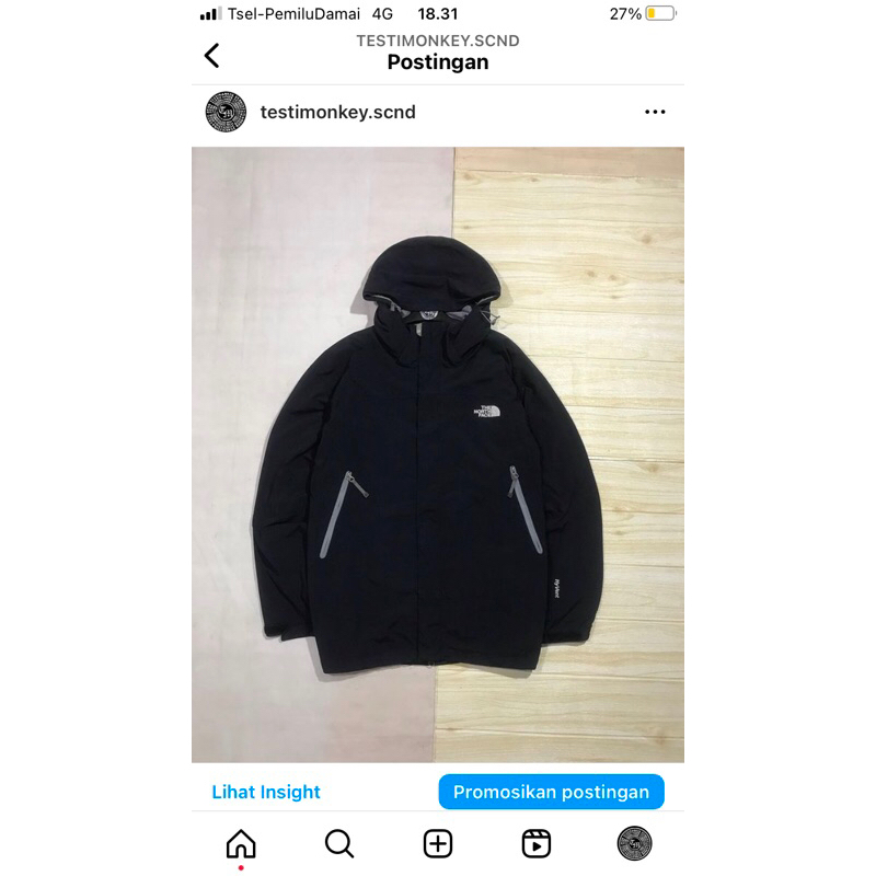 jaket link Tnf snowboard