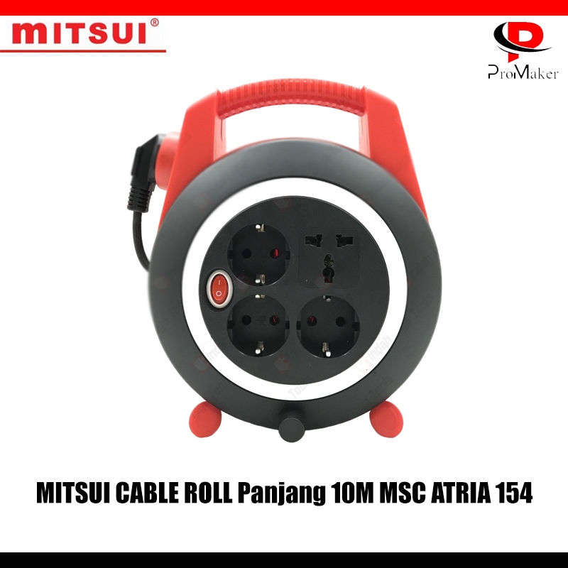 Mitsui Cable Roll Panjang 10M MSC Atria 154-4 Lubang Saklar Box Arde