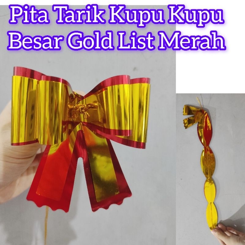 Tecnic_Capital (Per 10 Pcs) Pita Tarik Kupu Kupu Besar, Pita Serut